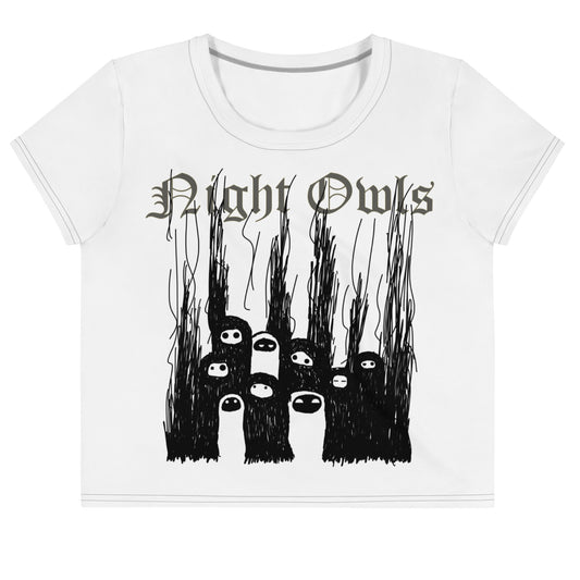 Night Owls Crop Tee